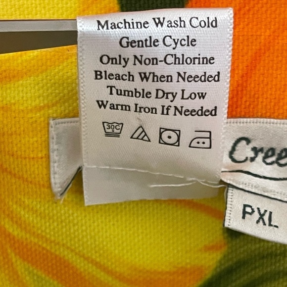 COLDWATER CREEK NWOTS RETRO 70S YELLOW FLOWER DENIM JACKET SZ XLP - Picture 12 of 13